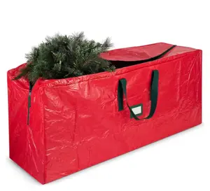 Heavy Duty Christmas Tree Storage Bag 9 Ft - Christmas Tree Bag Red - Tree Bags For Storage - Xmas Tree Storage Bag Holds 9 Ft Christmas Tree Bag For All Year Round Christmas Storage