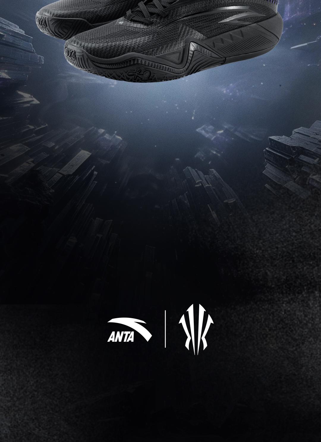 [Back to School] ANTA MEN KAI 3 Triple Black Kyrie Irving Basketball Shoes Rebound Cushioning High Performance BTS