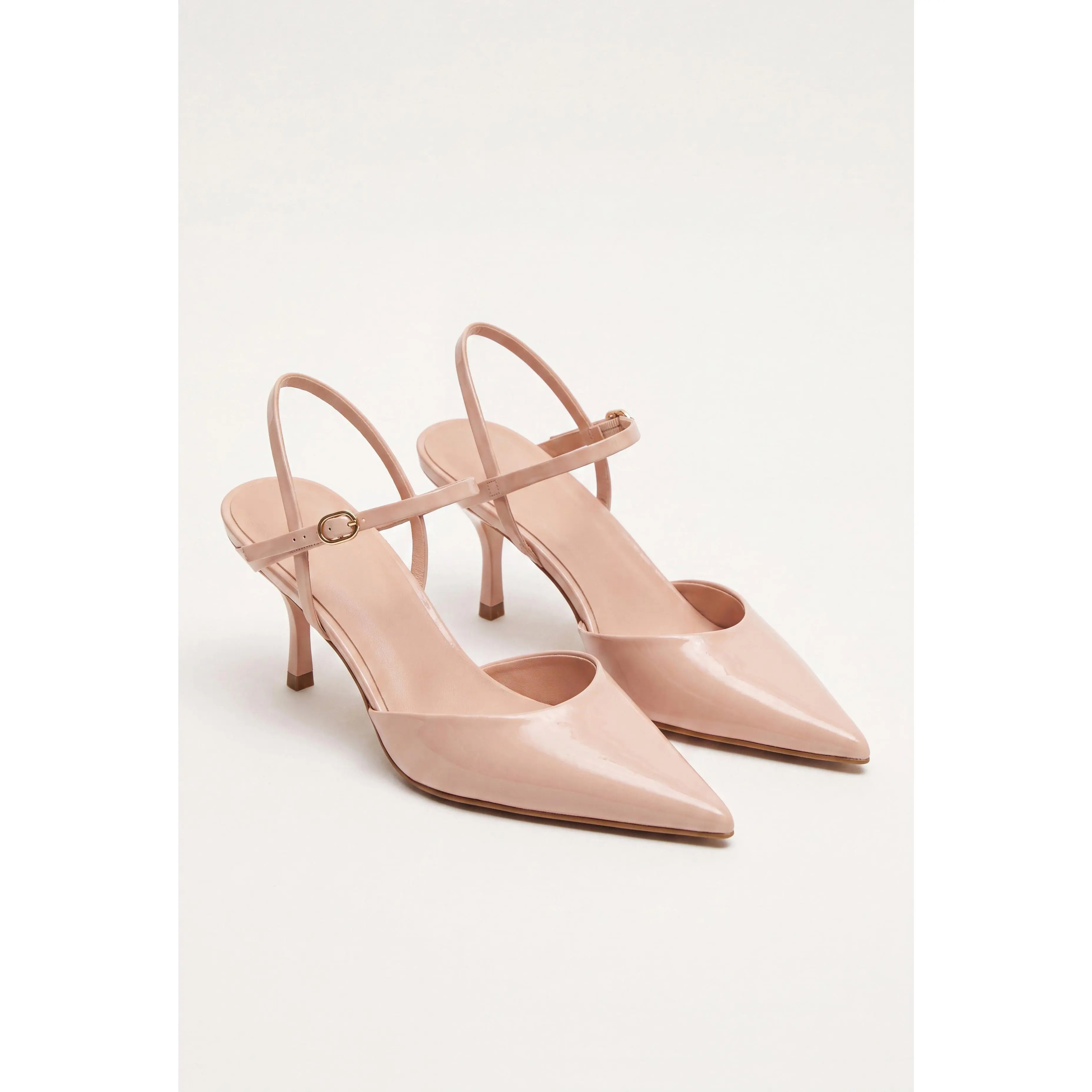 Pointed Toe Ankle Strap Pumps