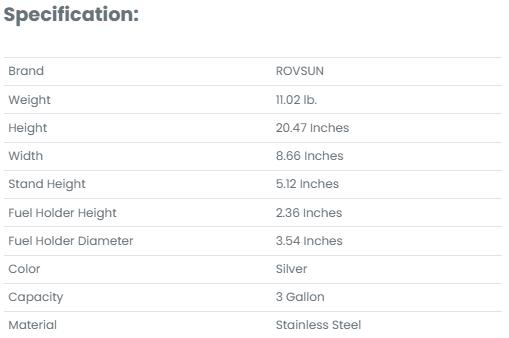 [TOP RATED - FLASH SALE] ROVSUN 3 Gallon Stainless Steel Coffee Chafer Urn with Fuel Holder