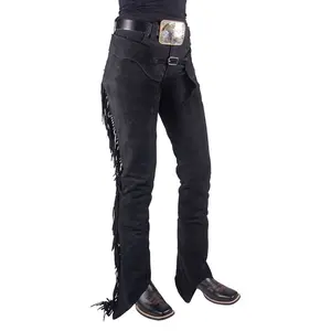 Schneiders Adult Suede Western Chaps with Fringe