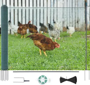 Lilypelle Non Electric Fence Netting, 40" x100' / 40" x164' Boundary Fence, Portable Poultry Fence for Dogs, Chickens, Ducks in Backyard, Garden, Farm