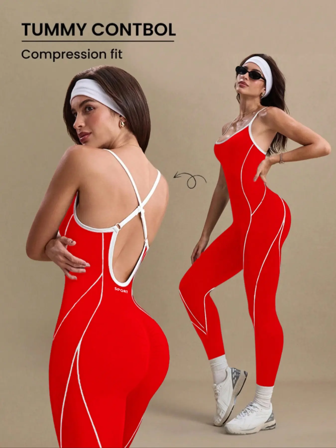 Women's Yoga Jumpsuit, Sporty Yoga Jumpsuit, Yoga Workout Jumpsuit, Seamless Knitted Sportswear, Long Hollow-Out Design, Outdoor Tight-Fitting One-Piece, All Seasons