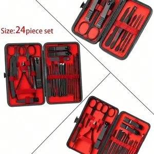 Professional Manicure Set, DIY Manicure Pedicure Kit with Nail Clippers, Nail File, Luxury Upgrade Travel Case, Essential Nail Care & Grooming Tool, Flawless Nail Care