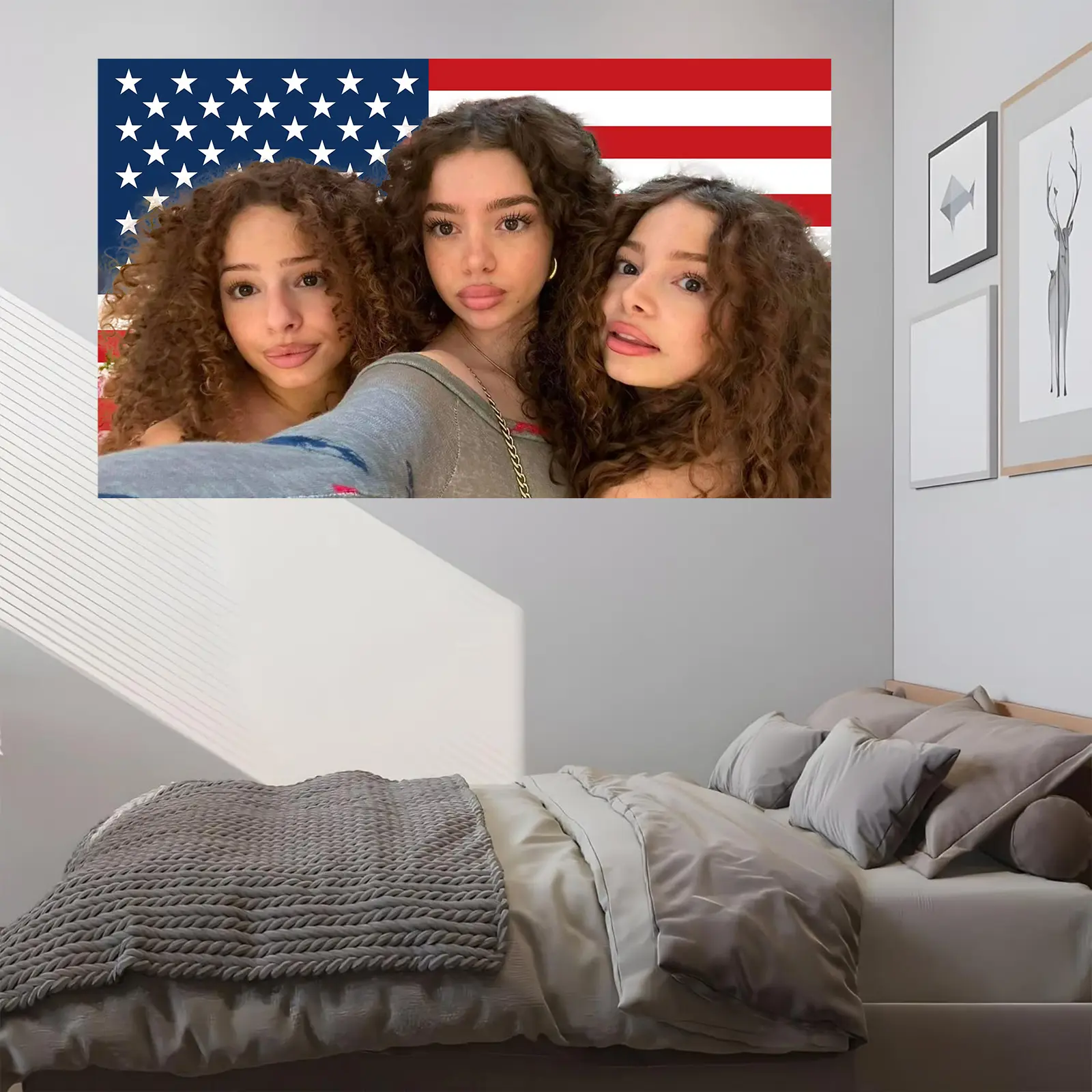 kalogeras sisters Flag Tapestry Heavy Duty 200D Durable Polyester