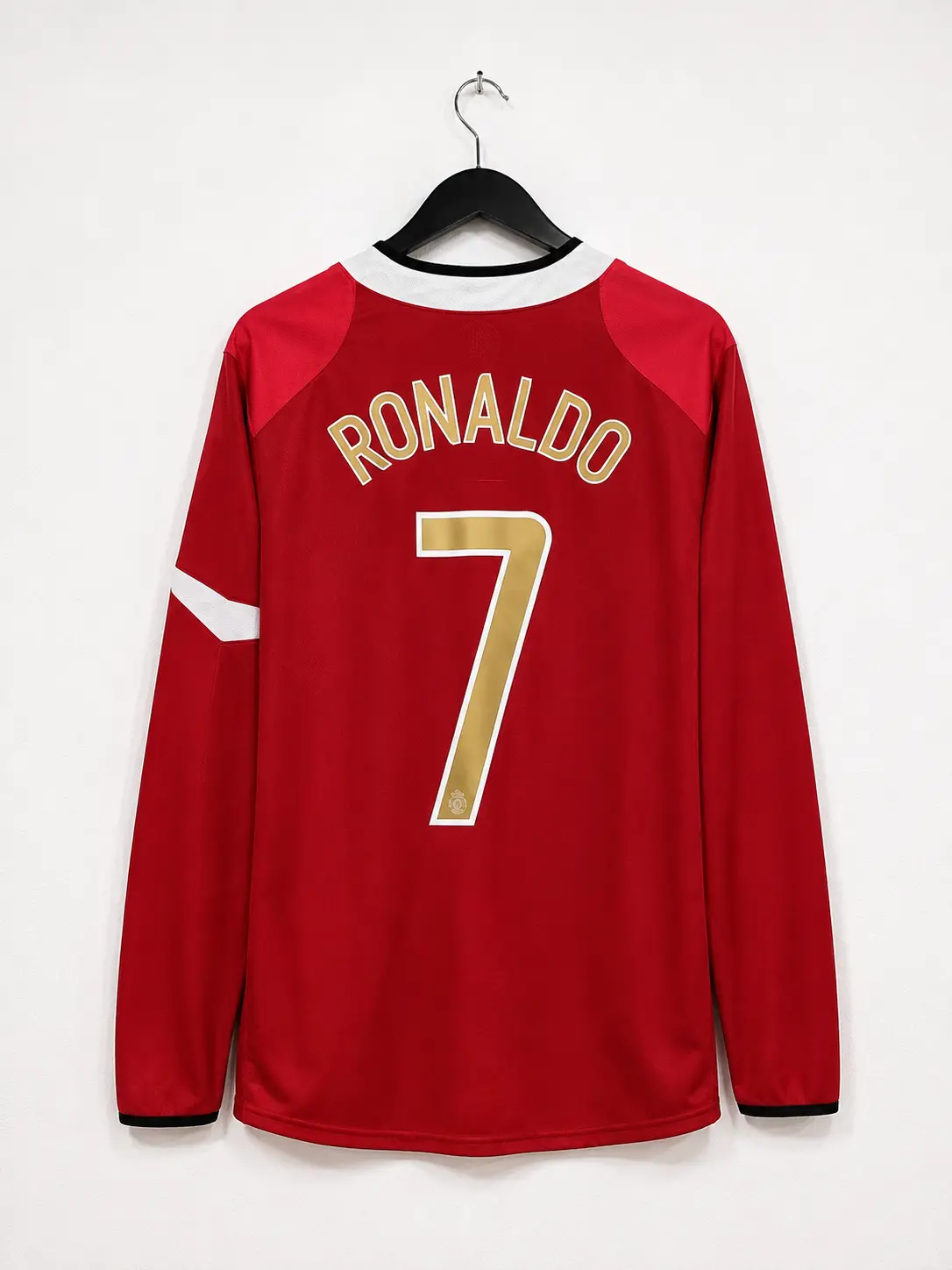 C.R #7 Red 2005 Retro Football Jersey – Long Sleeve, Full Logo, Ship 7–15 Days