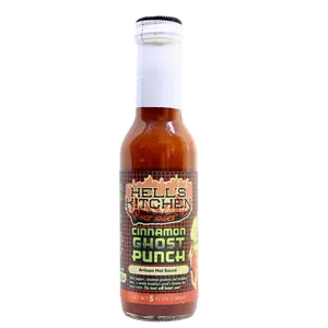 Cinnamon Ghost Punch Hot Sauce by Hell's Kitchen Hot Sauce - Hand Selected Superhot Peppers with Savory Cinnamon - Artisan Hot Sauce - 1 tsp Serving Size - 30 Servings - Minimal Calories & Fat - Nutrient Rich