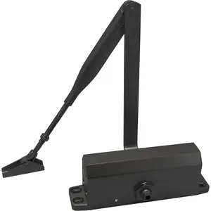 Door Closer, Hydraulic Automatic Door Closer, Adjustable Door Closer, Automatic Door Closer Light Commercial Property or Residential Use(for up to 60KG Door) Black