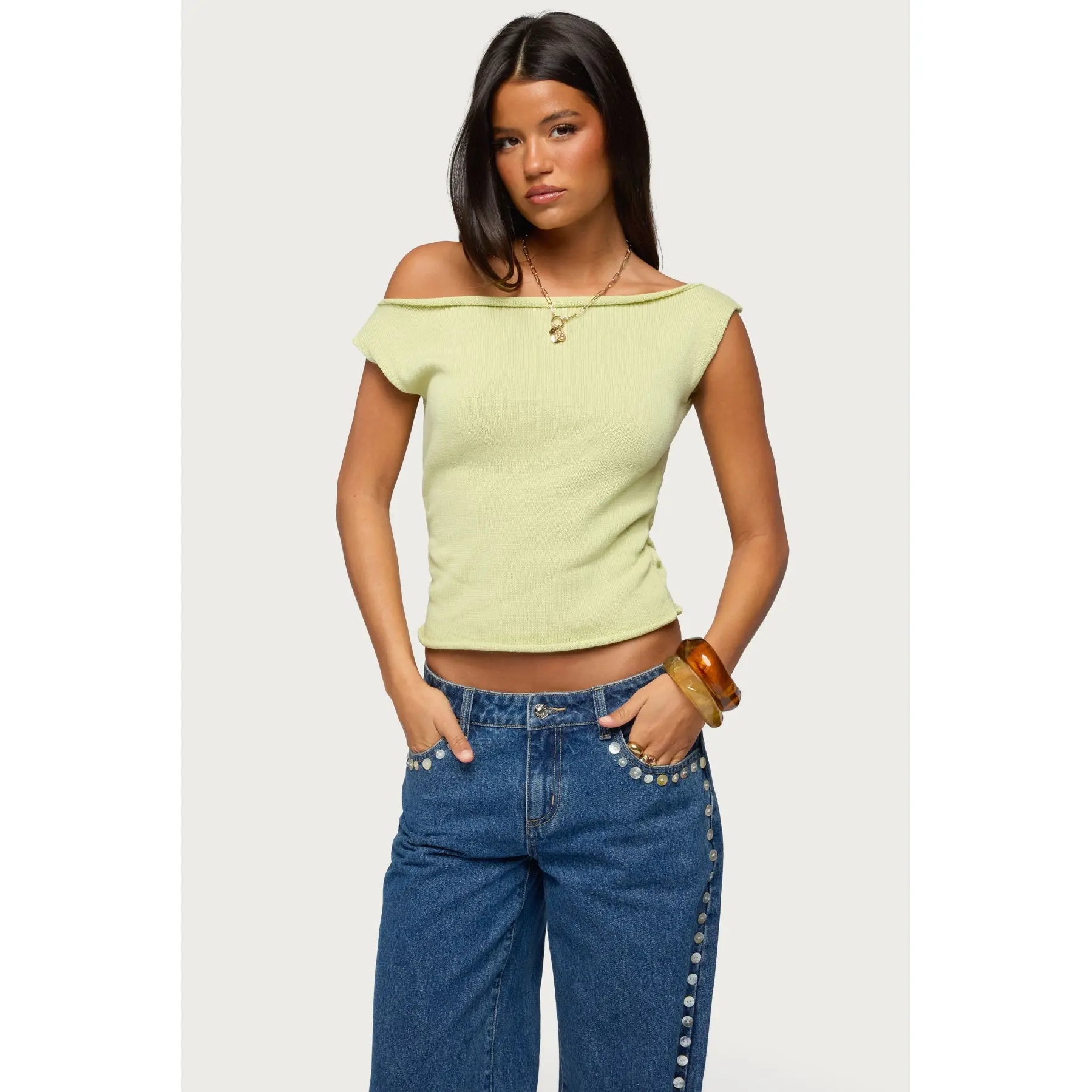 Lauria Off Shoulder Knit Top