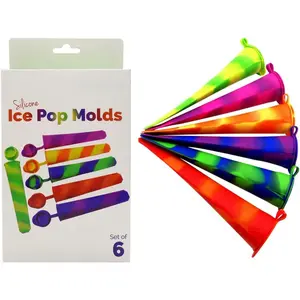 Popsicle Molds,6 Pack  Ice Pop Molds,Drip Free Popsicles Molds for ,Easy Release Ice Cream Maker  DIY Pop Molds, Freezer Tubes with