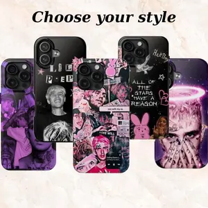 Lil Peep Phone Case, Grunge Emo Rapper Aesthetic, Tough Shockproof Protective Cover, Hip Hop Fan Gift, Compatible with iPhone 11-17 Pro Max/Plus and Samsung Galaxy S23-25