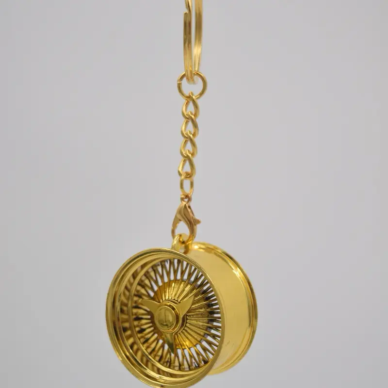 GOLD Wire wheel key chains