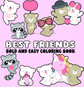 Best Friends Bold and Easy Coloring Book