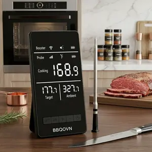 Wireless Digital Meat Thermometer - WiFi Portable LCD Thermometer, IP68 Waterproof Kitchen Gadget, Accurate Instant-Read Temperature Reader, Oven-Grill BBQ Tool, Holiday Gift for Home Chefs