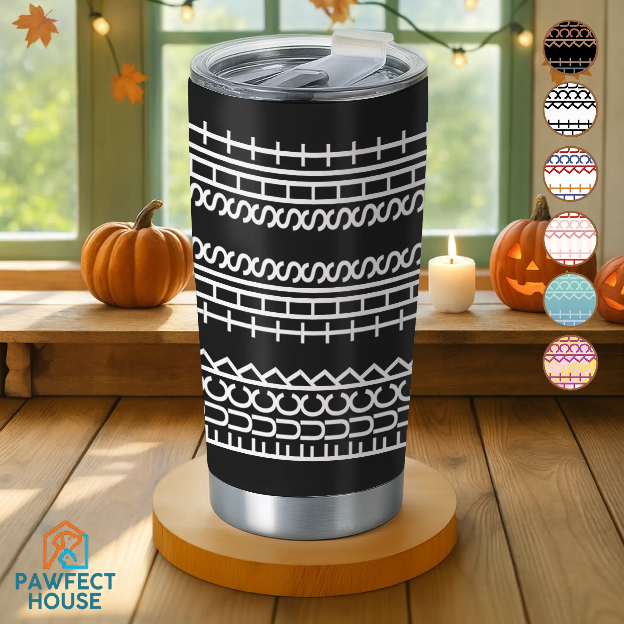 Pawfect House - Hidden Message 20 Oz Stainless Steel Tumbler - Bold Optical Design With Secret Statement, Funny Gift For Stress Relief, Office or Home
