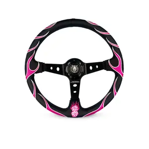 Pink Hellfire Steering Wheel 350mm Lowered Empire