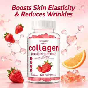 RE LIERRE Glutathione & Collagen Gummies for Women & Men Hydrolyzed Collagen Peptides with Biotin & Vitamin C Grapefruit & Strawberry Flavor 60 Count
