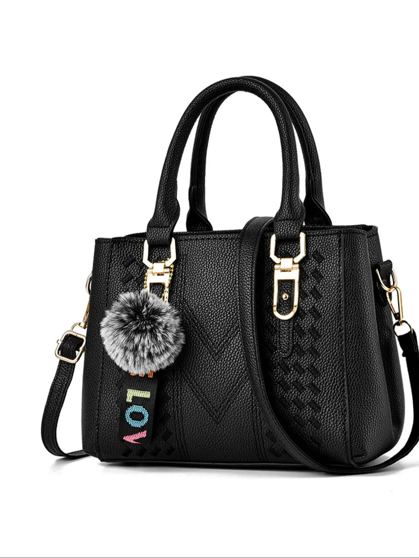 Women's Colorblock Handbag, Casual Trendy Handbag, Fashionable Handbag, Versatile Casual Bucket Shoulder Bag for Daily Use, Fashion Commuter Bag Suitable for All Occasions, All Match Handbag, PU Leather Handbag