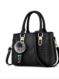 Women's Colorblock Handbag, Casual Trendy Handbag, Fashionable Handbag, Versatile Casual Shoulder Bag for Daily Use, Fashion Commuter Bag Suitable for All Occasions, PU Leather Handbag