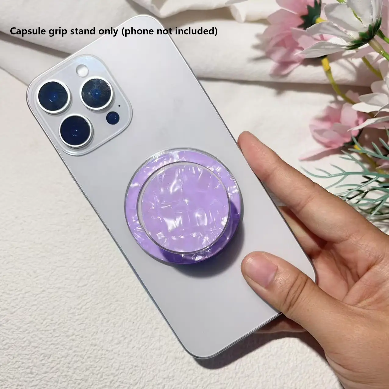 Reusable Magsafe Magnetic Phone Stand Mount, Colorful Shell Paper Design, High Aesthetic, Style, Stable Grip, Suitable for All Smartphones