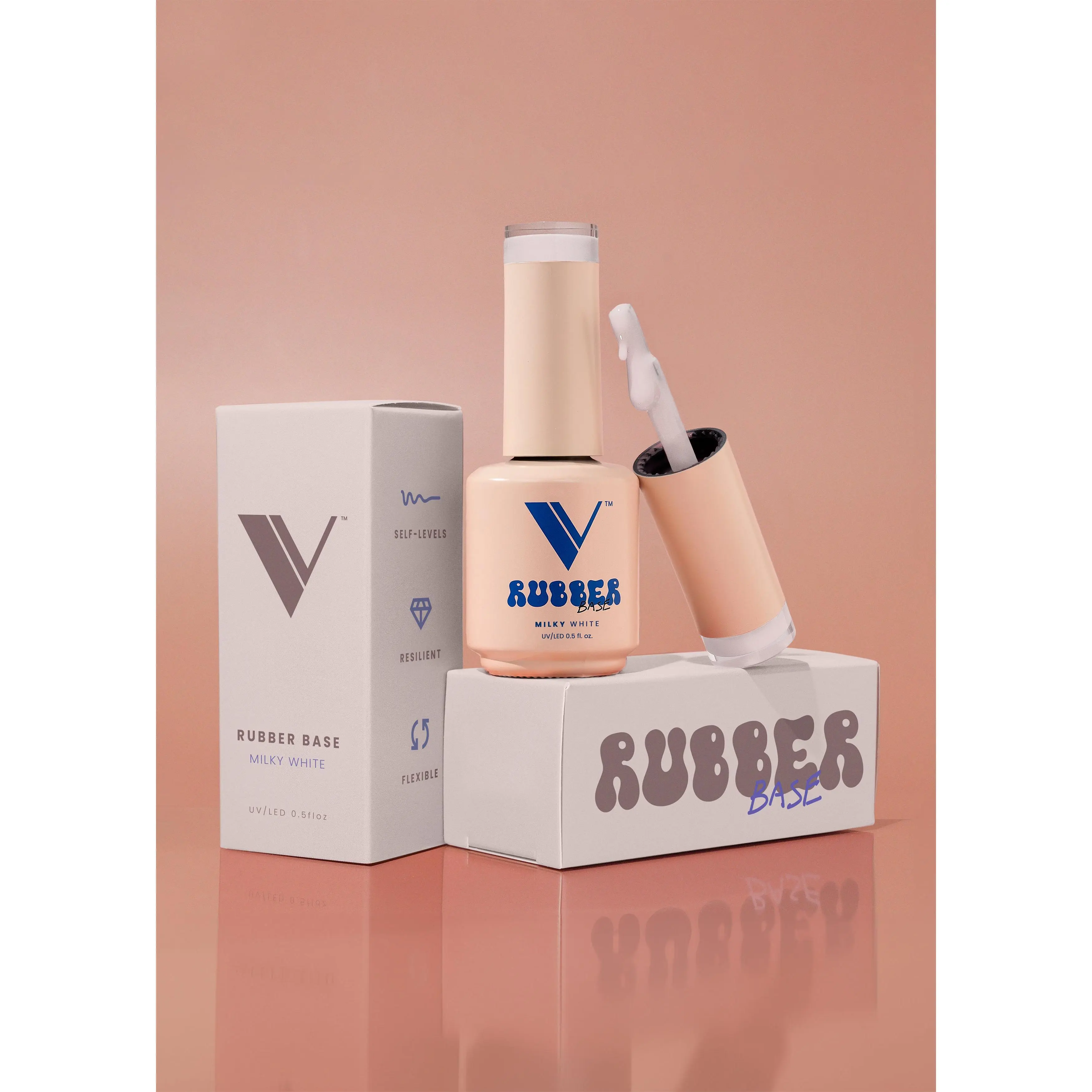 V Beauty Pure Rubber Base Milky White | Soak Off Self-Leveling UV LED Gel Nail Base Coat V Beauty Pure Rubber Base Milky White | Soak Off Self-Leveling UV LED Gel Nail Base Coat