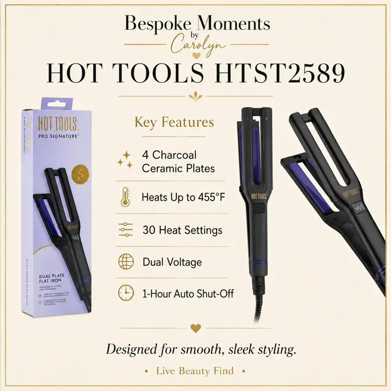 Hot Tools Pro Signature Black Gold Dual Plate Flat Iron