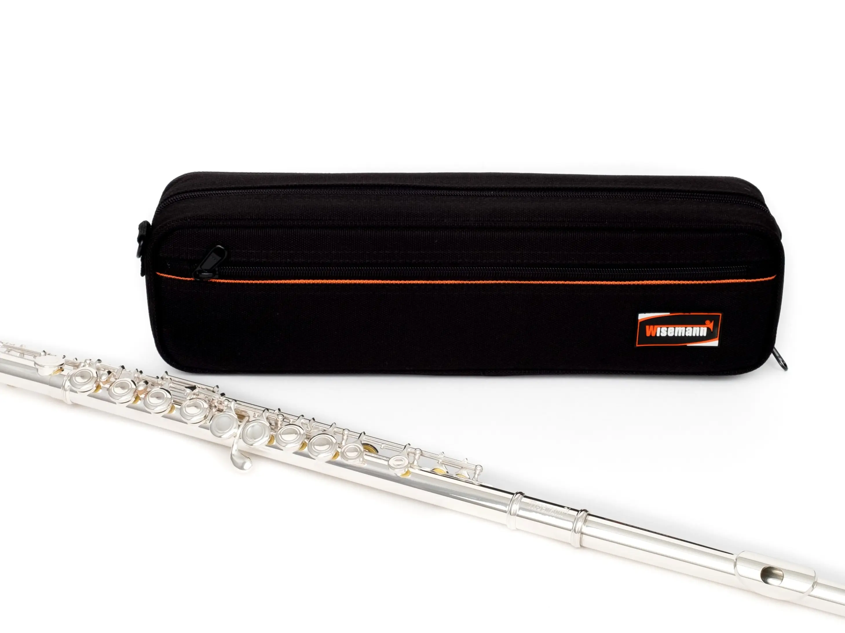 Wisemann DFL-395 Flute, C key, 16hole, silver plated finish, with canvas case