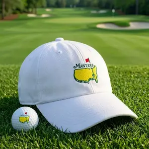 Embroidered Augusta National Masters Golf Hat White Dad Cap Adjustable Classic Golf Cap, Gift for Dad