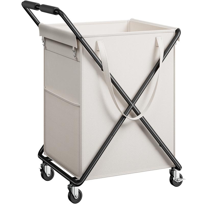 【Sturdy & Smooth】Raybee 170L/45 Gallons Laundry Basket With Wheels & Laundry Detergent Pocket,SUPER LARGE Laundry Hamper for Home & Laundryroom,Help you stay away from unpleasant sweat odors,Smooth like Chocolate,EZ Assemble