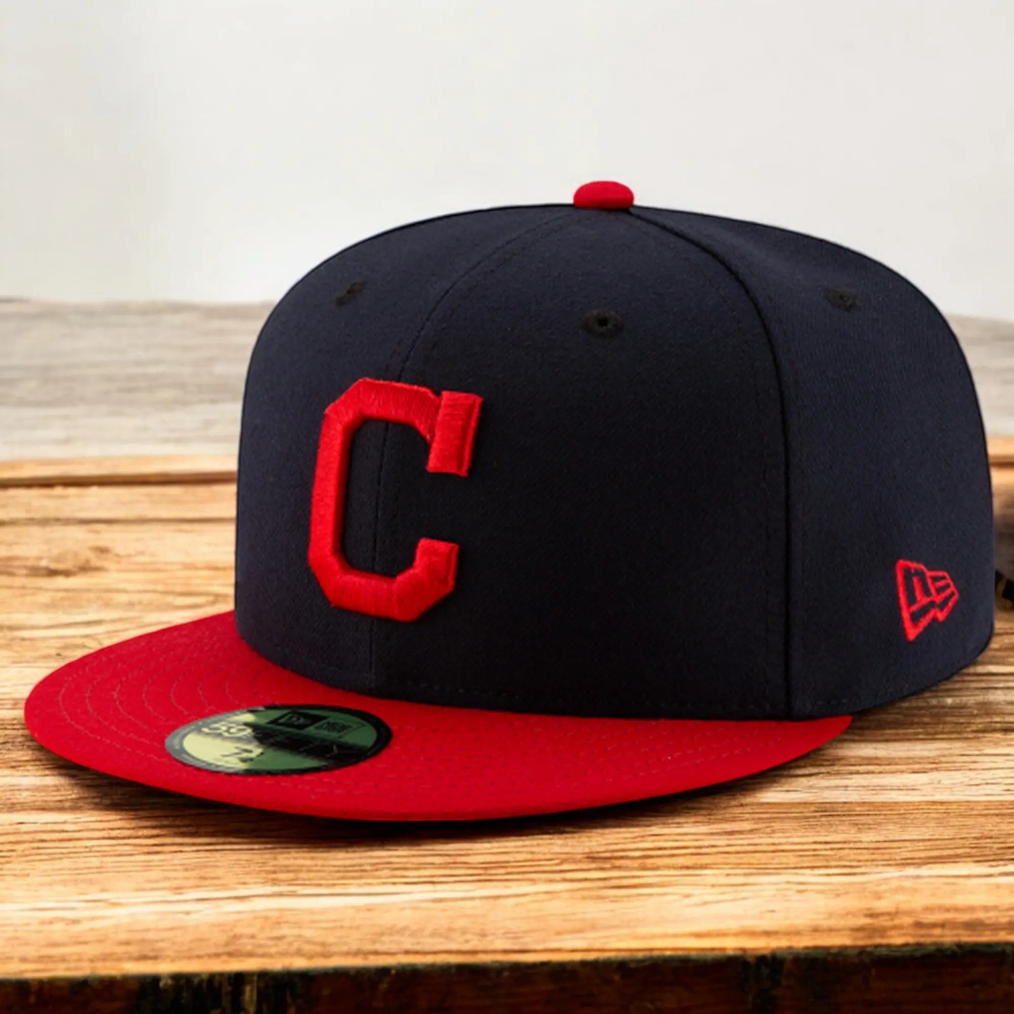[70458576] Mens New Era MLB 59Fifty Authentic Fitted Cap - Cleveland Indians