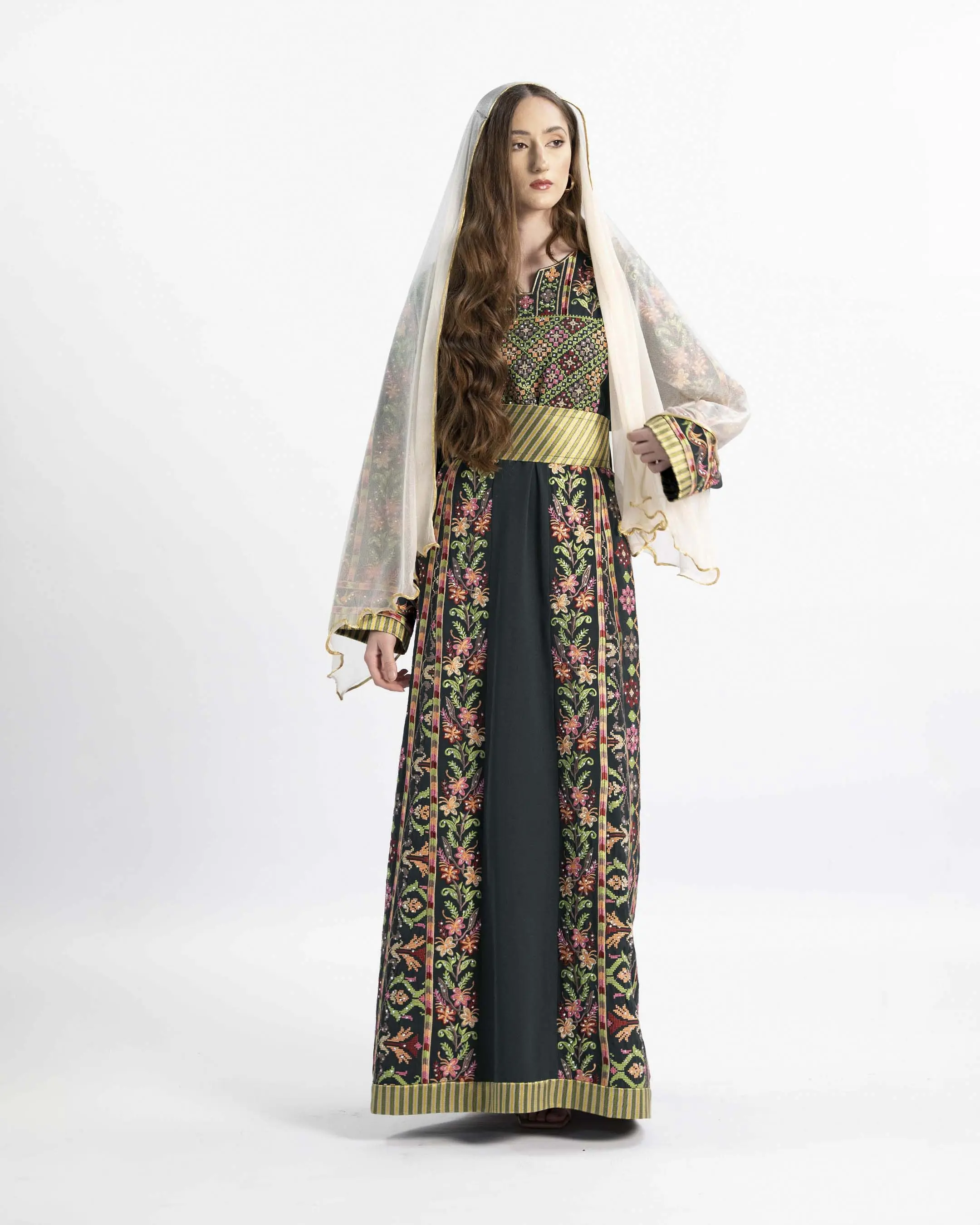 Jerusalem Celestial Harmony – Embroidered Palestinian Thobe