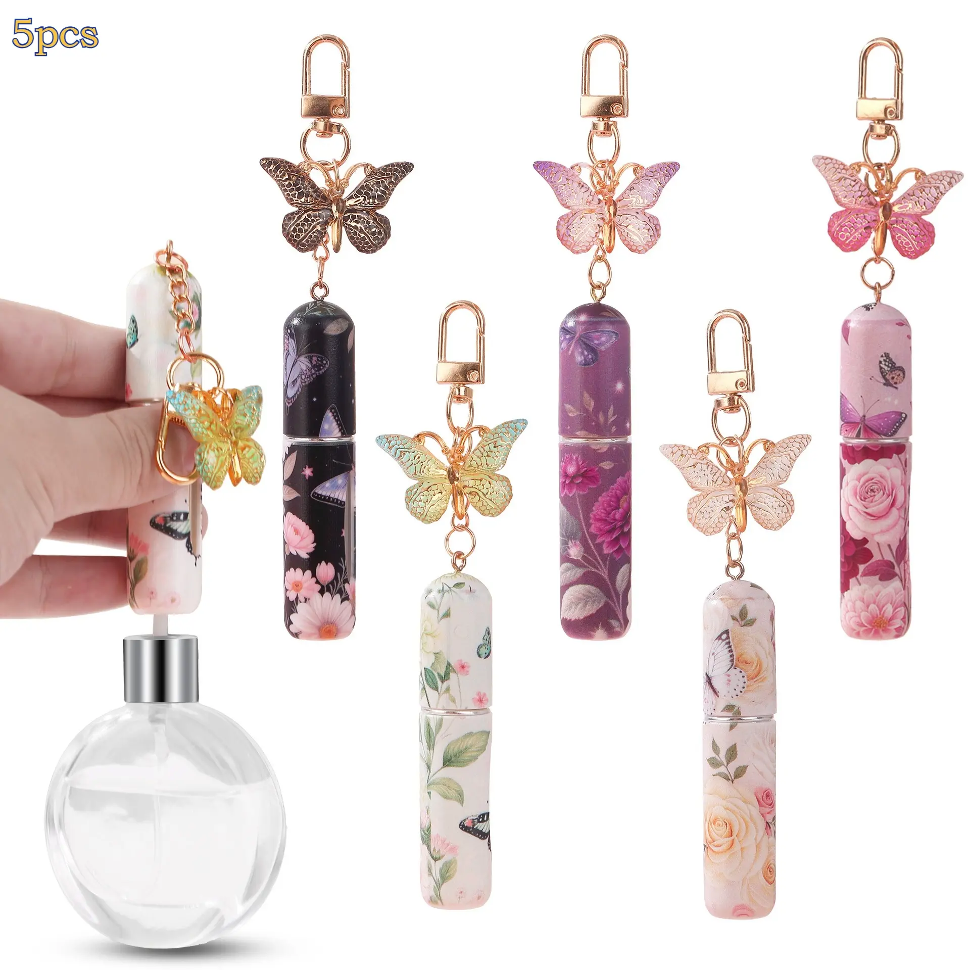 Fairy Butterfly Perfume Refillable Refill Bottle Portable Mini Travel Bottles Scent Dispenser Travel Container Bottle Plastic Travel Bottle