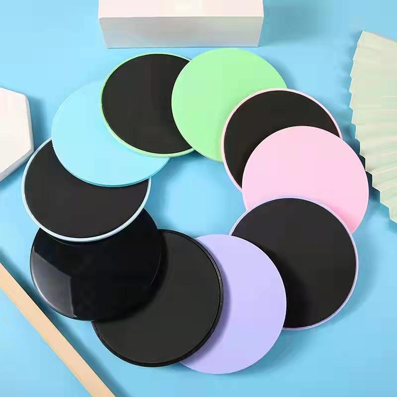 Fitness Gliding Discs Core Sliders, Dual Sided Sliding Disc Accessories For Yoga Pilates Sports Training, Multi Color Optional 1 Set (2 Pcs)