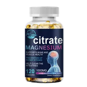 Magnesium Citrate - Relaxation- Sleep - Nervous & Joint Support, Gluten Free, Vegan, 1000 mg per Serving, High Potency Healthcare Dietary Supplement