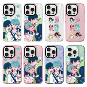 Hot Alien Stage Couple Artistic Phone Cases For iPhone 17 Promax Pro Air 16 Plus 15 14 13 12 Double-Colors TPU Transparent Shockproof Dustproof Protective Cover Shells Gift For Birthday Christmas Valentine Halloween