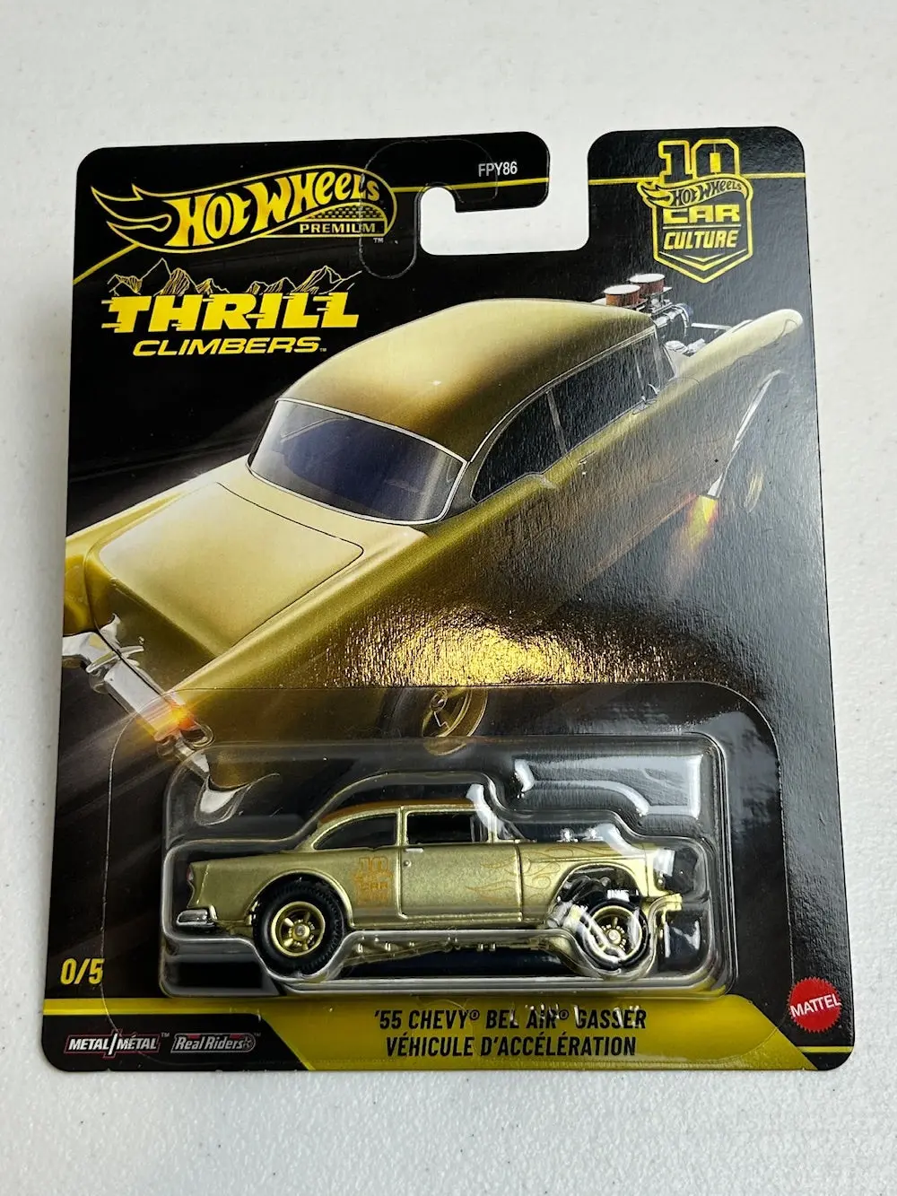 Hot Wheels 1:64 Car Culture Thrill Climbers '55 Chevy Bel Air Gasser 0/5 Chase