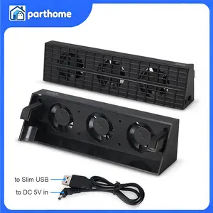 Cooling Fan External Cooler Accessories for PlayStation 4 PS4 Slim Console Black