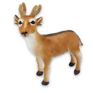 Real Planet™ Brown Standing Deer Realistic Plush Stuffed Animal