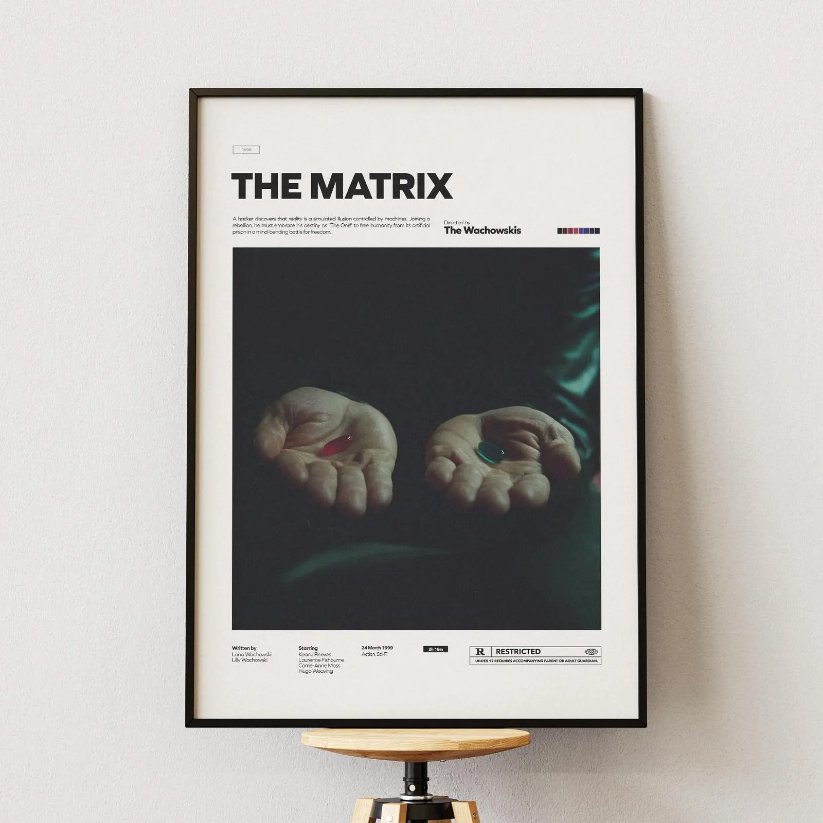 The Matrix Poster, Keanu Reeves and Laurence Fishburne The Pills Poster, Cinematic Wall Decor, The Matrix Poster Print Wall Art