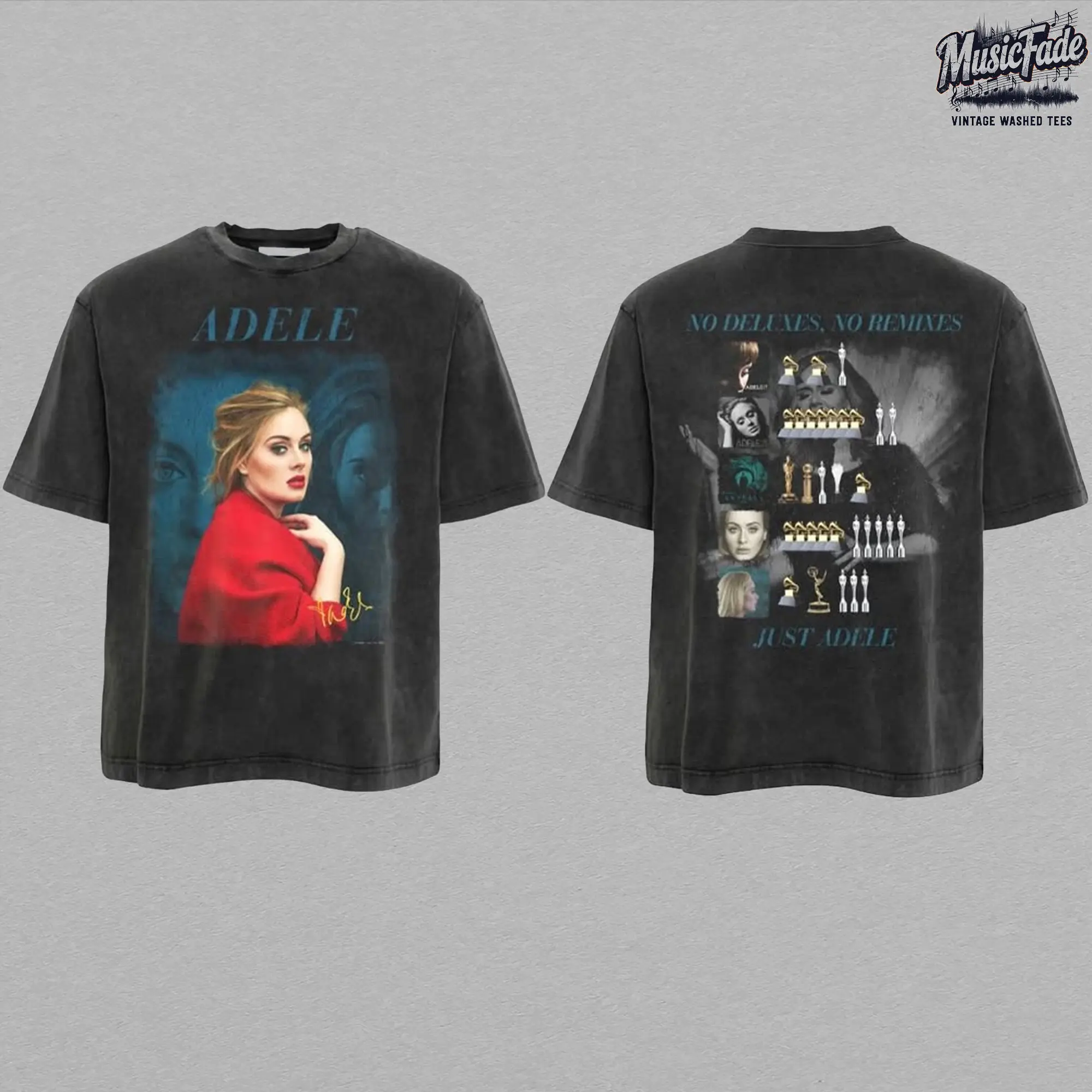 Adele Vintage Washed Oversized T-Shirt, Adele Awards Tribute Graphic Tee, Double Sided Heavyweight Cotton Acid Wash Shirt, Retro Pop Soul Music Streetwear, Distressed Unisex Singer Fan Merch Gift Tee