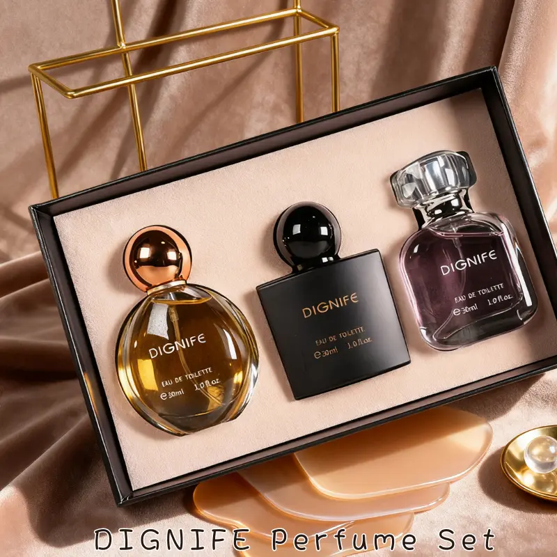 3-Piece Scented Personal Care Perfume Gift Set, Unisex Fragrance Collection with Fruity Chypre, Spicy Oriental & Sweet Vanilla Coffee Scents, Perfume For Sale, Youth, Box, Unisex Wear, Miniaturized Unisex Fragrance