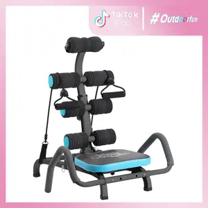 15 IN 1 Ab Workout Equipment Ab Training Machine with Adjustable Resistance Bands, Sit Up Bench, and Portable Abdominal Workout Crunch Machine, Home Fitness Equipment, OutdoorFun, Father's Day Gift