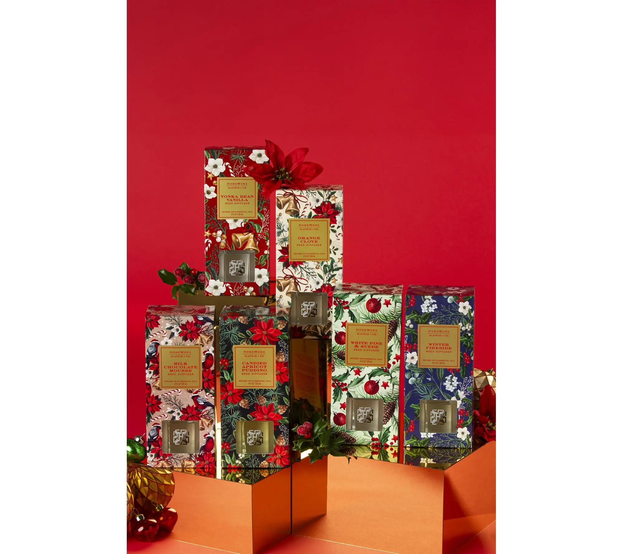 HomeWorx by Slatkin + Co. S/2 Cozy Winter Nights Reed Diffusers HomeWorx by Slatkin + Co. S/2 Cozy Winter Nights Reed Diffusers