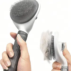 Pet Grooming Brush Set, Dog & Cat Brushes, Flea Comb, Self-Cleaning Pet Care Tools, Hair Removal Combs, Animal Accessories