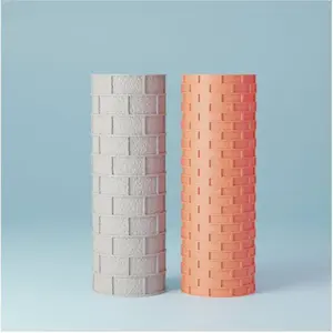 Texture Roller Tool for Foam/Clay Dioramas | terrain | DND | Miniatures Brick and Block Roller Set - PLA 3D Printed