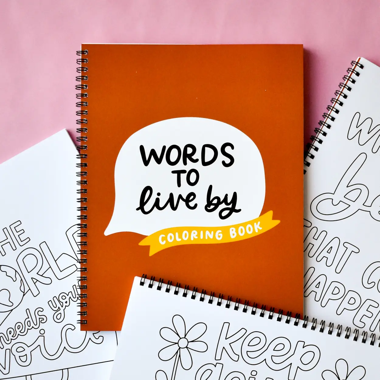 Words To Live By Adult Coloring Book - Inspirational Gifts For Adults - Coloring Pages For Stress Relief - Relaxing Coloring Sheets - Right- or Left-Handed - 8.5x11 inches