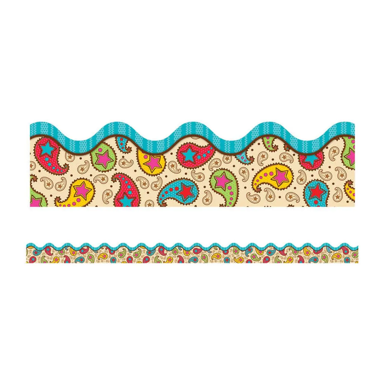 Paisley Power Scalloped Bulletin Board Borders