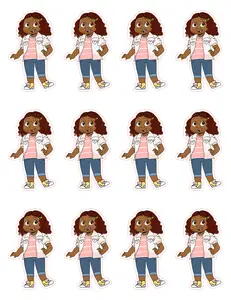 Niyah Full Sheet Sticker - Belle Dianna Collective, Girls Sticker