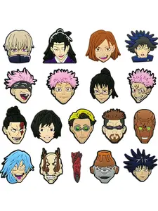 18Pcs Japan Anime Shoe Charms Jujutsu Kaisen Shoe Accessories Decorations for Clogs Sandal Buckle Kids Party X-mas Gifts Charms For Shoes