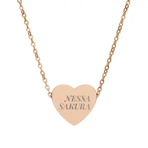 Engraved Heart Name Necklace | Heart Necklace